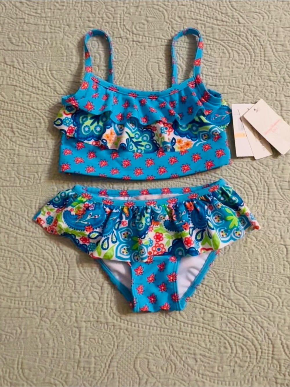 Tommy Bahama kids 2pc swimsuit, sz 12m, NWT.